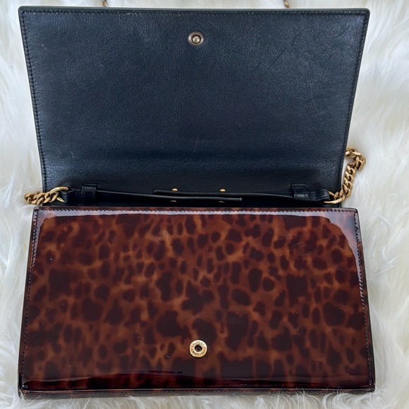 Yves Saint Laurent Patent Leather Tortoise Kate Chain Bag - Picture 4 of 5